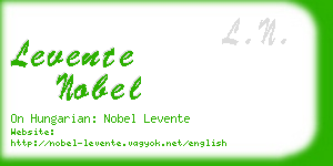 levente nobel business card